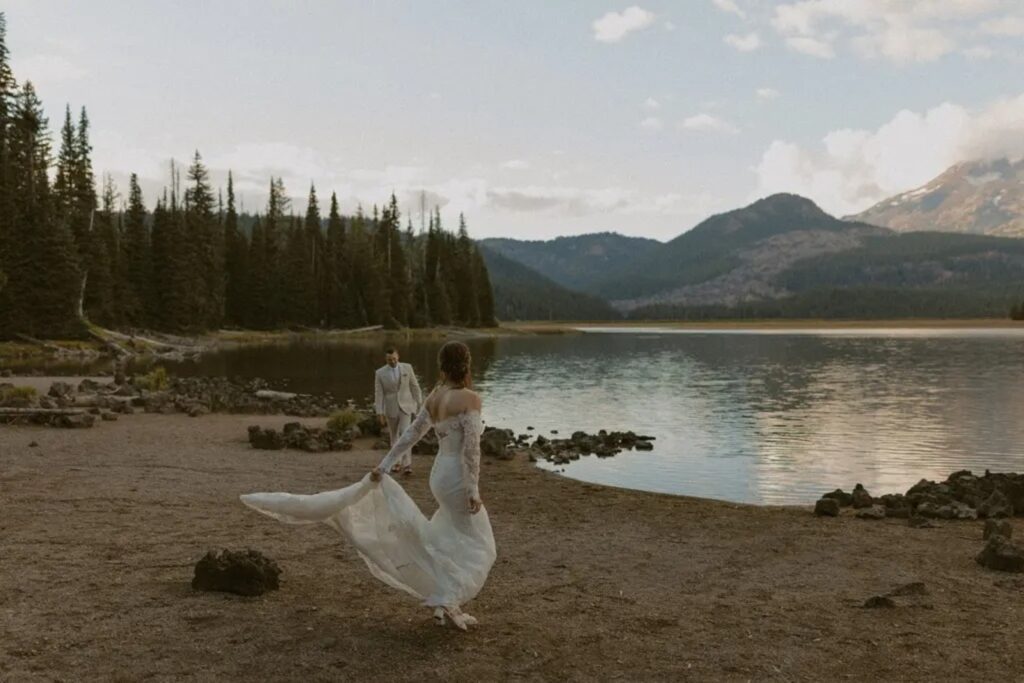 Scenic Micro Wedding at Soda Creek Campground, Sunriver OR