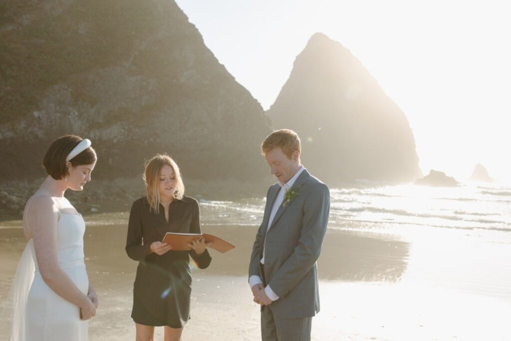 Arch Cape Elopement in Oregon