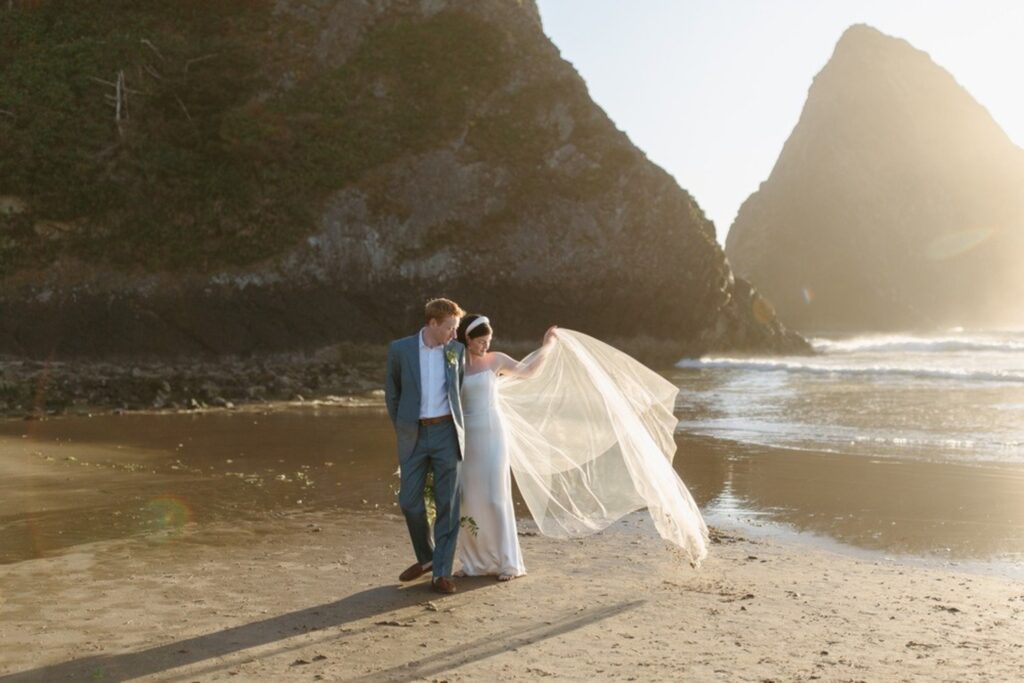 Arch Cape Elopement in Oregon