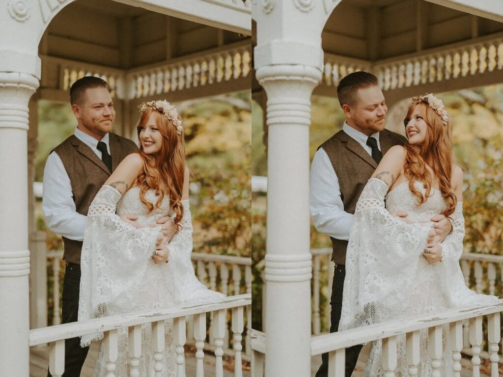 backyard fall wedding